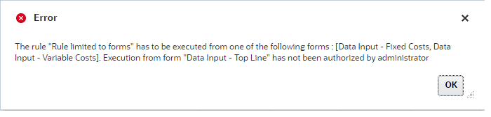 Form “Data Input – Top Line”User Interfaceerrormessage (option “Run Before Save”)